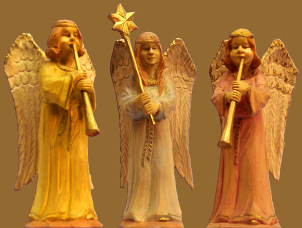 3 Engel mit Instrumenten 1 13cm hoch