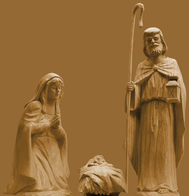 Krippenfiguren "Heilige Familie" 2 30cm hoch