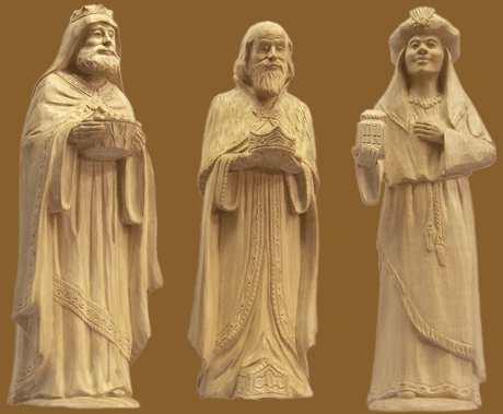 Krippenfiguren "Die Heiligen 3 Könige" 30cm hoch