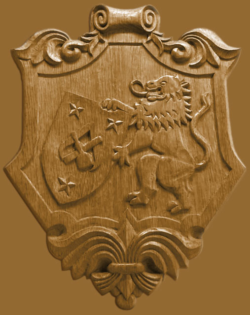 Wappen Holzbildhauerhandwerk 38cm hoch